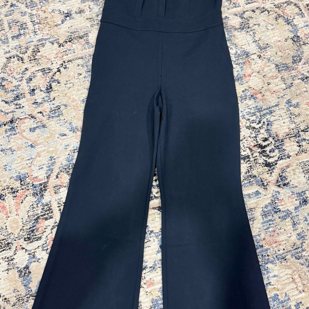 SPANX Perfect Sleeveless Jumpsuit S Petite Classic Black Flare Leg 20383Q NWT’s - Picture 11 of 13